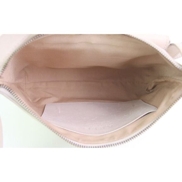 ABLE BRAZIL BEIGE REAL LEATHER ZIP TOP X-BODY PURSE SHOULDER BAG HANDBAG - Picture 10 of 16